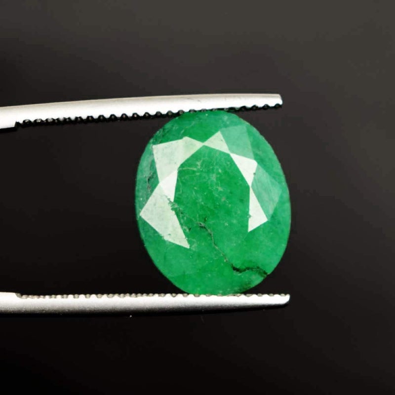 GEMHUB Gemstone For Jewelry Making 5.20 Carat Colombian Egl Certified Natural Green Emerald Oval Cut Loose Gemstone Jewelry For Women - Image 5